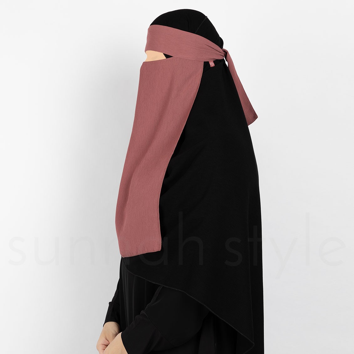 Sunnah Style Brushed One Layer Niqab Canyon Rose